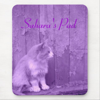 Purple Sahara (cat) *customizable* Mousepad