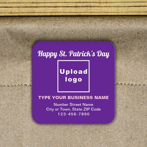 Purple Saint Patrick Business Square Sticker