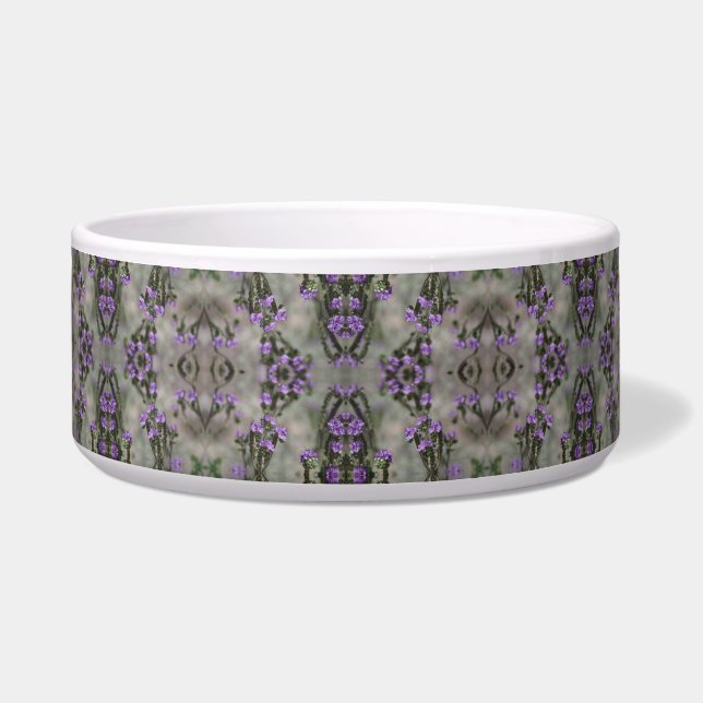 Purple Salt Heliotrope Wildflower Pattern Bowl (Front)