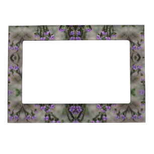 Purple Salt Heliotrope Wildflower Pattern Magnetic Frame