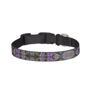 Purple Salt Heliotrope Wildflower Pattern Pet Collar