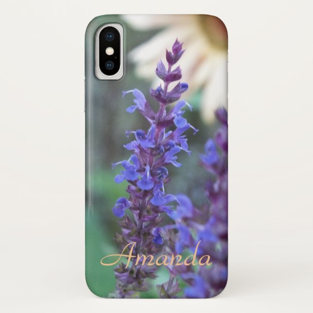 Purple Salvia Flower Case-Mate iPhone Case (Back)