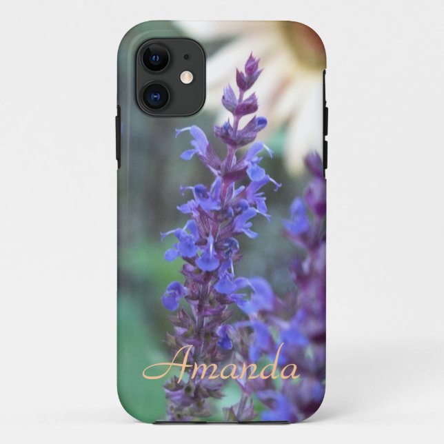Purple Salvia Flower iPhone 5 Case *Personalize* (Back)
