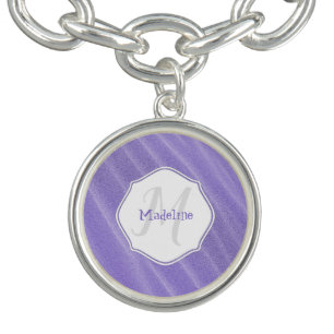 Purple Sand Ripples Personalized Bracelet