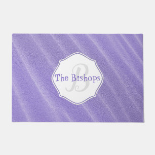 Purple Sand Ripples Personalized Door Mat