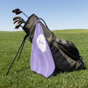 Purple Sand Ripples Personalized Golf Towel