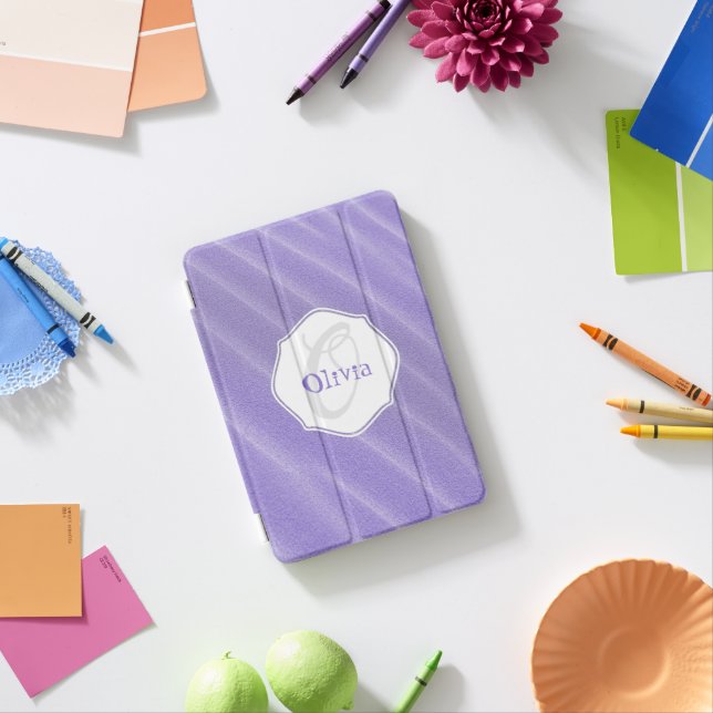 Purple Sand Ripples Personalized iPad Mini Cover (In Situ)