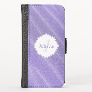 Purple Sand Ripples Personalized  iPhone Wallet