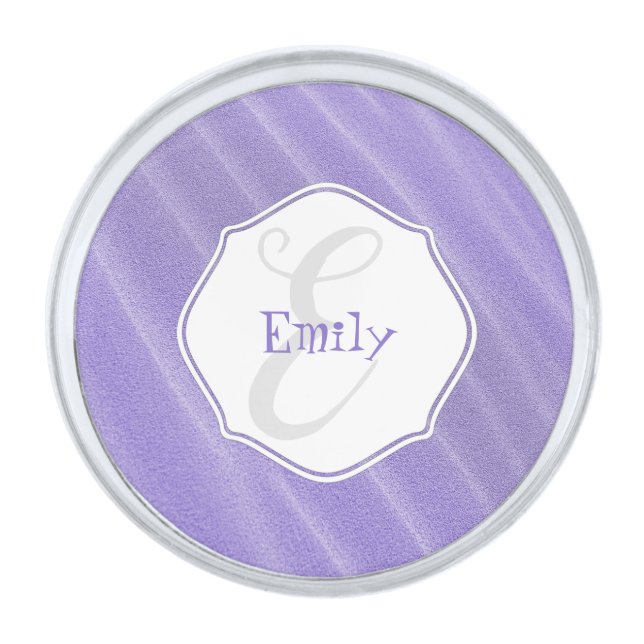 Purple Sand Ripples Personalized Lapel Pin (Front)