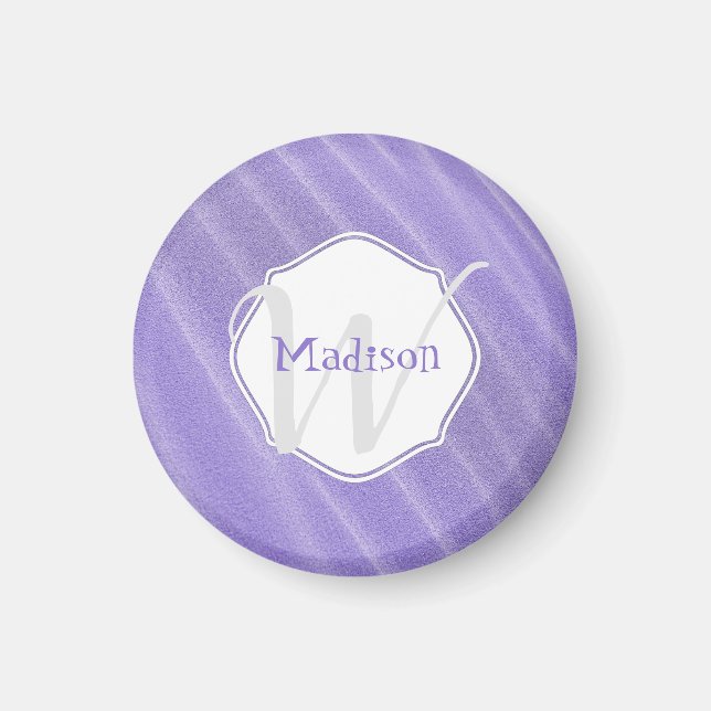 Purple Sand Ripples Personalized Magnet (Front)