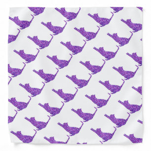 Purple Sandstone Custom Cat Design Bandana