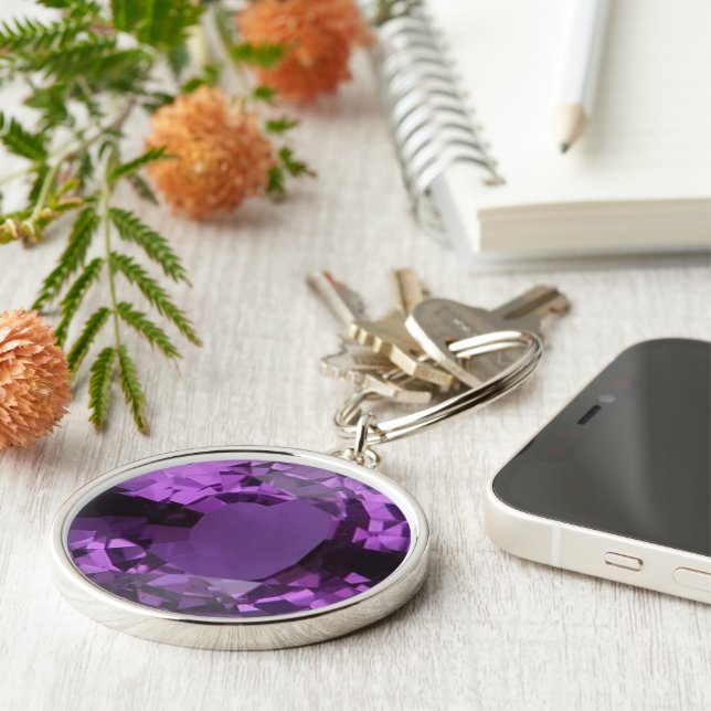 Purple Sapphire 2 Keychain (Side)