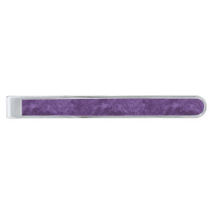 Purple Satin Dreams Silver Finish Tie Bar