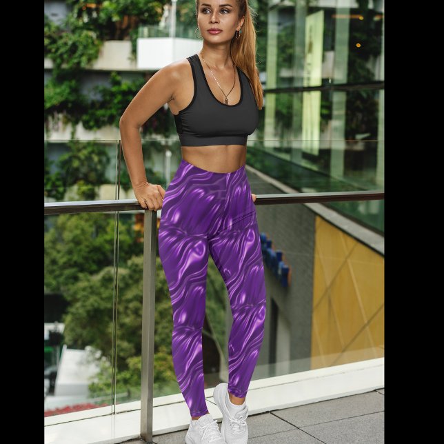 Purple Satin Pattern Leggings – Pretty (Creator Uploaded)