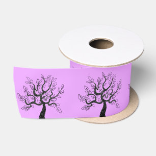 Purple Satin Ribbon Tree of Life Custom Color
