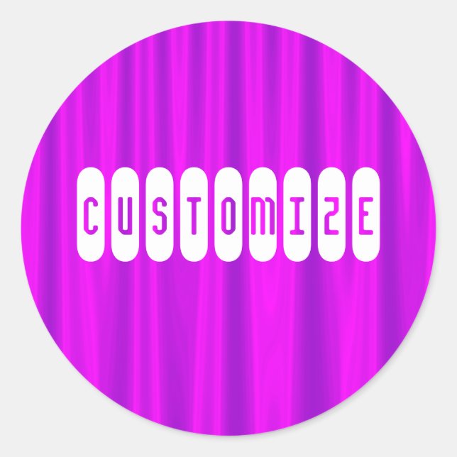 Purple Satin - Template Classic Round Sticker (Front)