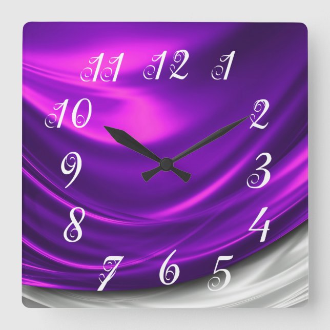 Purple Satin Wall Clock (Front)