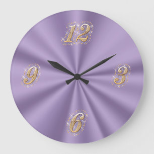 Purple Satin Wall Clock