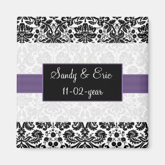 purple  Save the date magnet