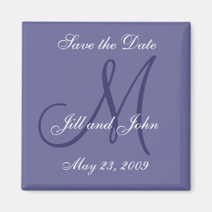Purple Save the Date Magnets for Weddings