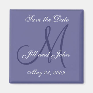 Purple Save the Date Magnets for Weddings