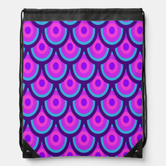 Purple Scale Pattern Drawstring Backpack