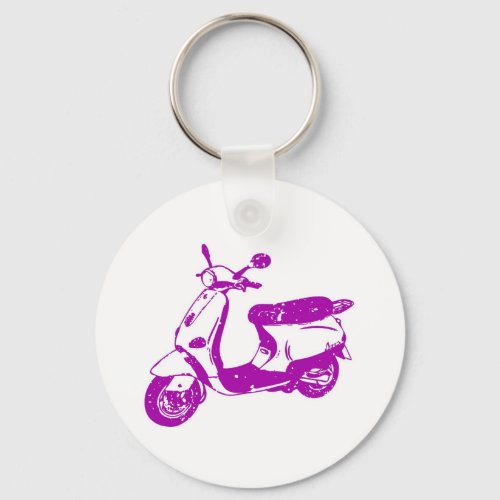 Purple Scooter Keychain