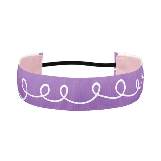 Purple Scribble  Athletic Headband (Front)