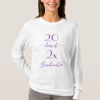 Purple Script Class Of 2024 Graduate T-Shirt