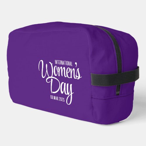 Purple Script International Womens Day March 8 Dopp Kit