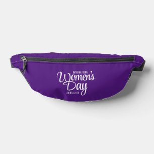 Purple Script International Women's Day March 8 Fanny Pack