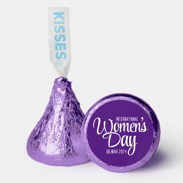 Purple Script International Women's Day March 8 Hershey®'s Kisses® (Front)