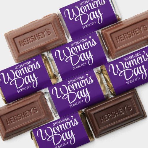 Purple Script International Womens Day March 8 Hersheys Miniatures