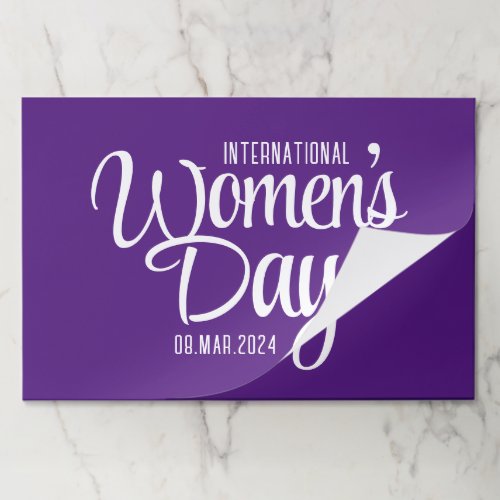 Purple Script International Womens Day March 8 Paper Pad