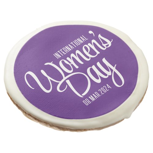 Purple Script International Womens Day March 8 Sugar Cookie