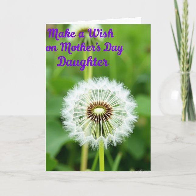Purple Script Mothers Day Card (Front)