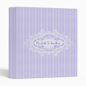 Purple Scrolls And Ribbons Wedding Binder by grnidlady at Zazzle