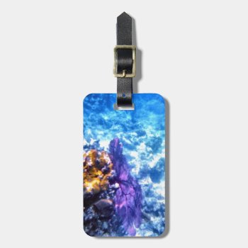 Purple Sea Fan Custom Luggage Tag by h2oWater at Zazzle