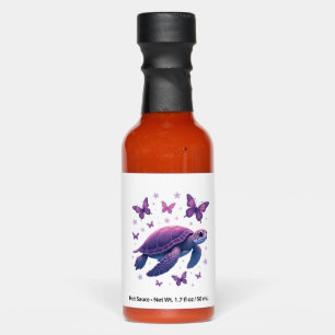 Purple - Sea Turtle Butterfly T-Shirt Hot Sauces
