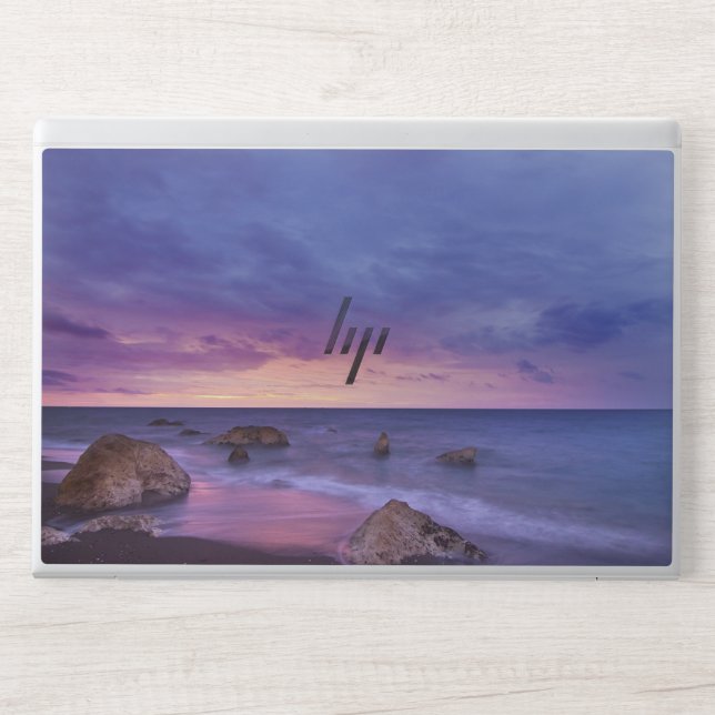 Purple Sea view HP Laptop Skin (Front)