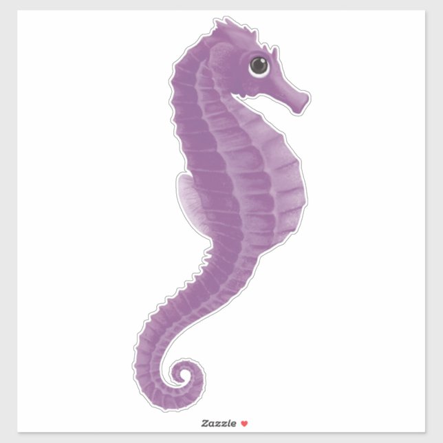 Purple seahorse sticker (Sheet)