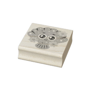 Purple Seashell Rubber Stamp