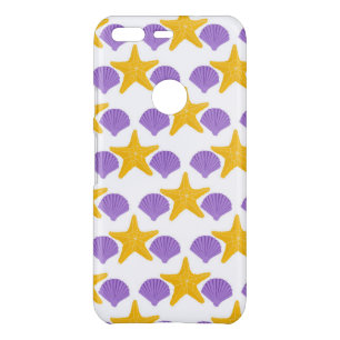 Purple Seashells Yellow Starfish Marine Life Uncommon Google Pixel Case