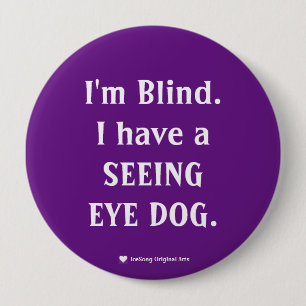 Purple Seeing Eye Dog Button