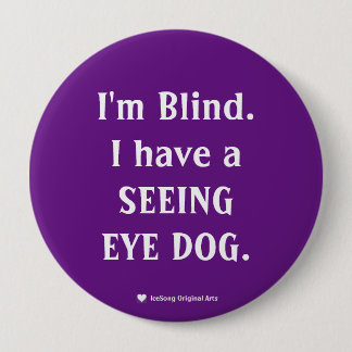 Purple Seeing Eye Dog Button