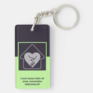 Purple Senior Care Promotional Custom Logo Keychai Keychain