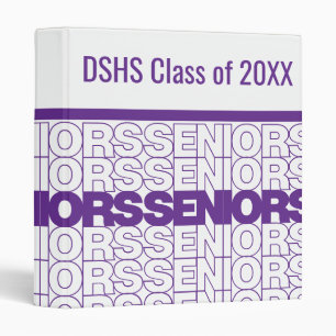 Purple Seniors Seniors Seniors 3 Ring Binder