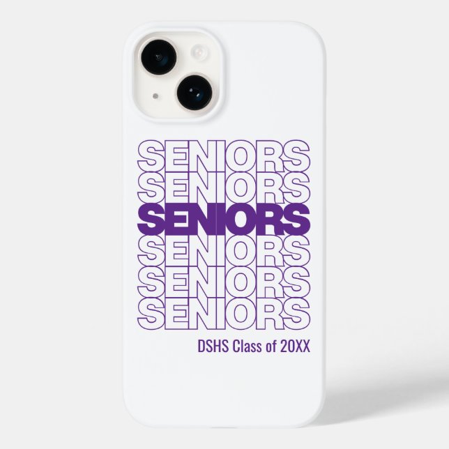 Purple Seniors Seniors Seniors Case-Mate iPhone Case (Back)