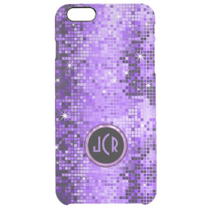 Purple Sequence Look Disco Mirrors Clear iPhone 6 Plus Case