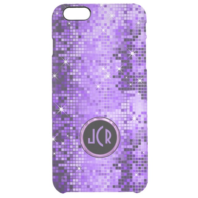 Purple Sequence Look Disco Mirrors Uncommon iPhone Case (Back)